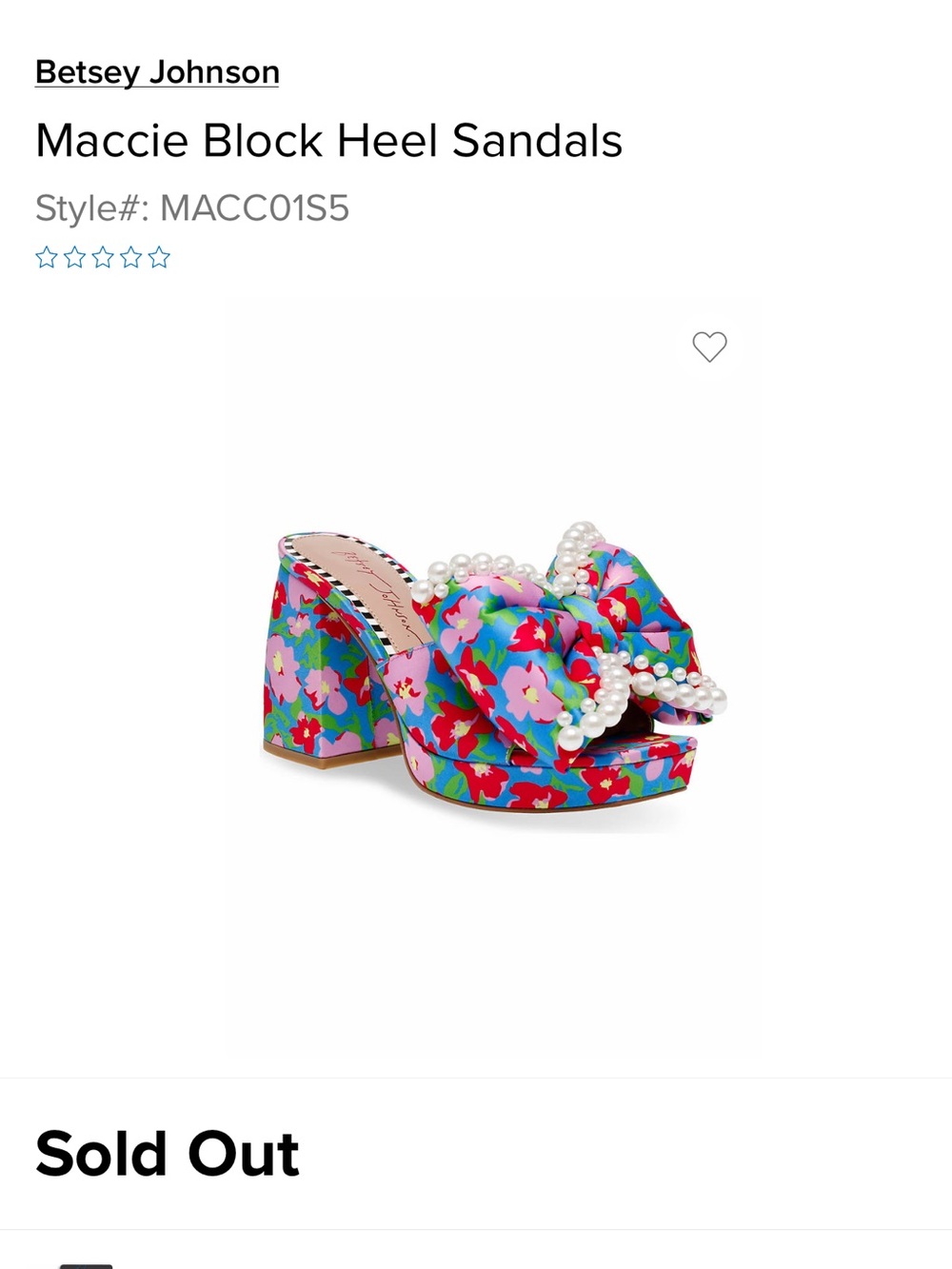 Betsey Johnson Maccie Floral Pearl Bow Platform  - Multicolor - Picture 2 of 7